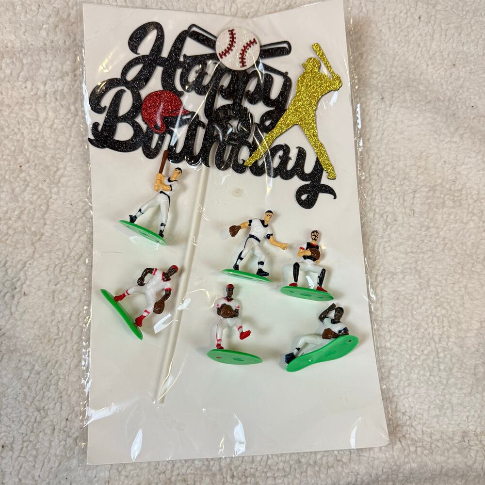 Baseball Birthday Party Cake Toppers Happy Birthday Players Team Decorating Kit